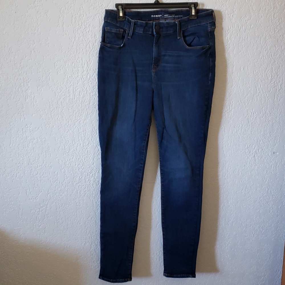 Old Navy Rockstar Dark Denim Skinny Jeans Size 14